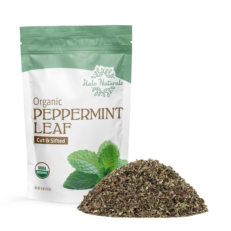 Organic Peppermint Leaf Cut & Sifted, 4 Ounces (Mentha piperita) USDA Certifi…