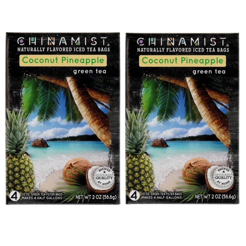 China Mist – Coconut Pineapple Green Tea Infusion, 1/2 oz Filter Bags (2 PACK)