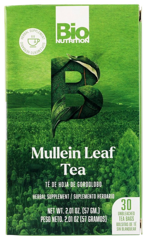 Mullein Leaf Tea, Caffeine Free, 30 Tea Bags, 2.01 oz (57 g)