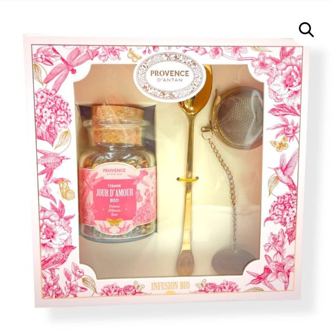 Provence d’Antan Gift Box with 1 Jar 50g of Hibiscus Organic Tea + 2 accessories