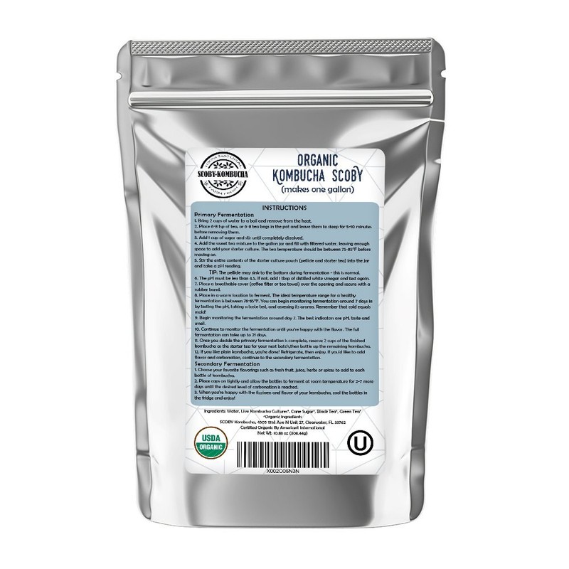 Scoby Kombucha FBA_LEPAZC5747 1 X Organic Kombucha Scoby-Live Culture