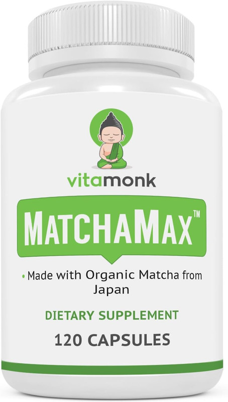 MATCHAMAX™ Organic Japanese Matcha Capsules - Pure Organic Matcha Green Tea P...