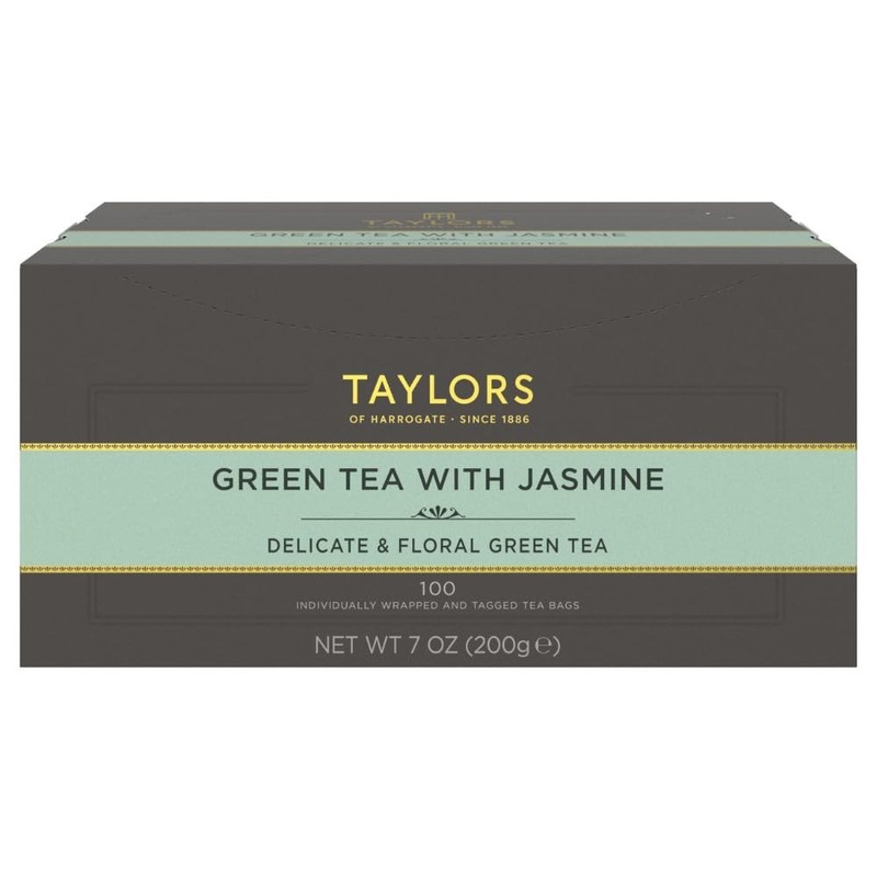 Green Tea with Jasmine, Individually Wrapped Bags, 100 Count (Pack of 1), Del…