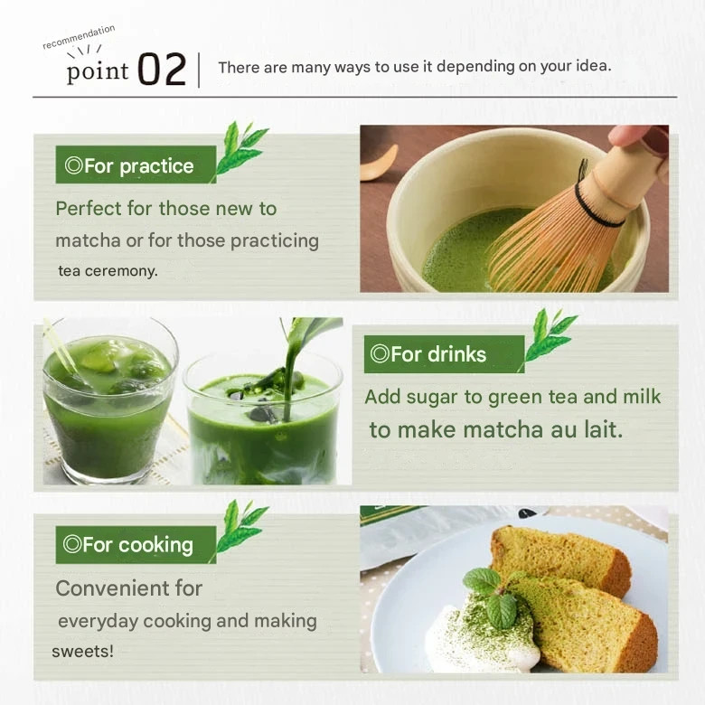 Morihan Practice Matcha Green Tea Powder 100g Kyoto Uji Made in Japan gallery
