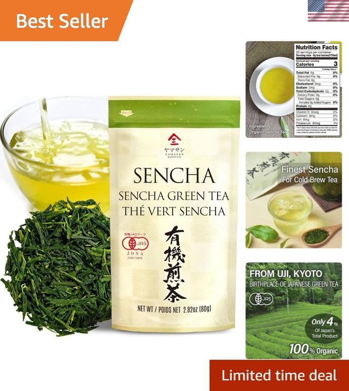 Authentic Japanese Sencha Loose Leaf Tea – 80g Bag, High in Antioxidants