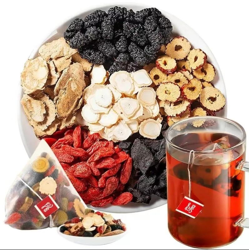 Ginseng Six Treasure Tea Kidney Tea Liver Tea Red Date Wolfberry Tea Health 10pc
