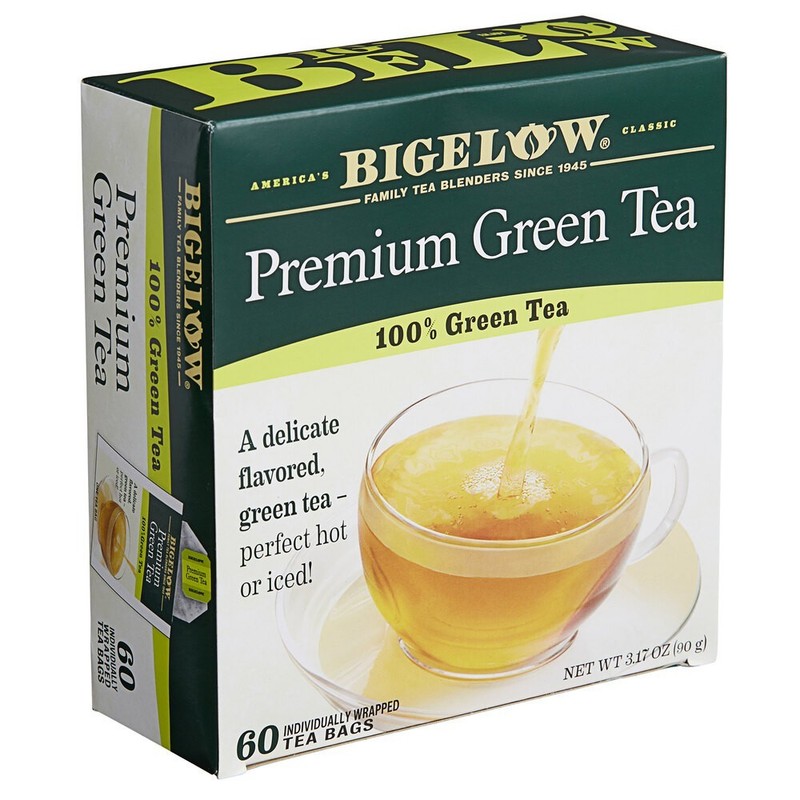 Bigelow Premium Green Tea Bags – 60 ct Box × 6 (360 Bags) – Bulk Case