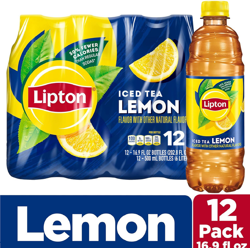 Lipton Iced Tea Lemon, 16.9 Fl Oz Bottles (Pack of 12) gallery