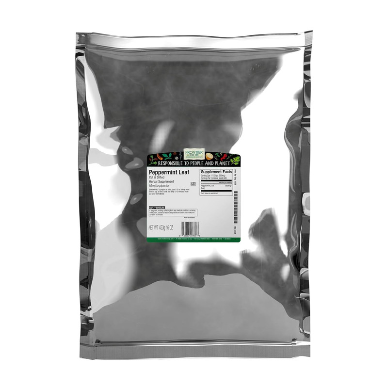 Bulk Peppermint Leaf, 1 Pound, Cut, Sifted Peppermint for Tea &