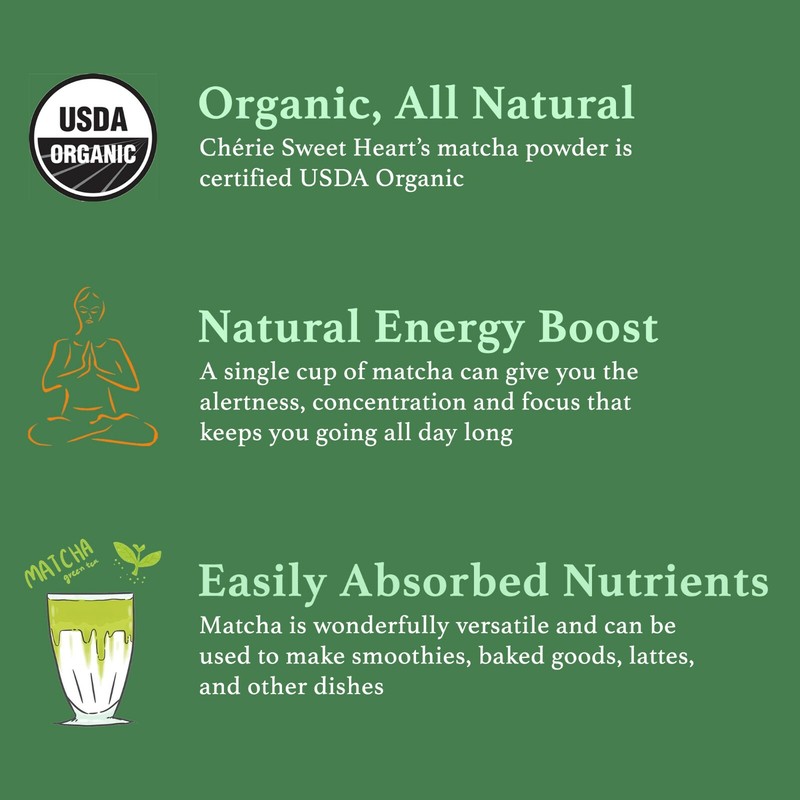 USDA Certified Organic Matcha Green Tea Powder, 1 LB Bag gallery