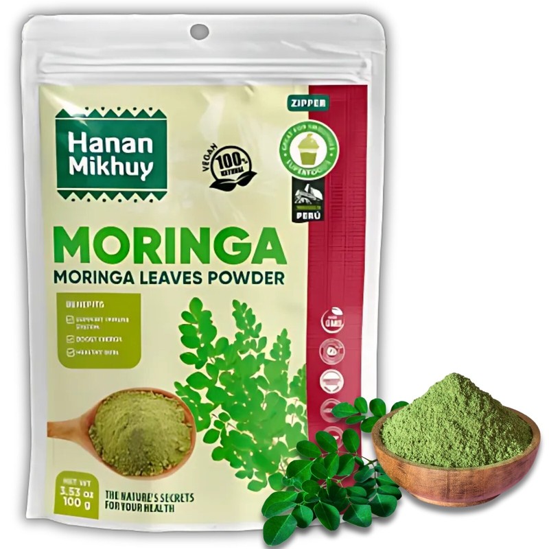 Moringa 100% Natural Moringa Leaf Powder - Healthy Skin & Overall Vitality -Peru gallery