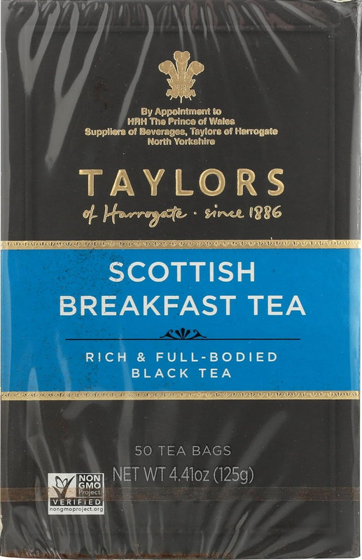 Scottish Breakfast Black Tea Individually Wrapped Bags, 50 Count (Pack of 1), St
