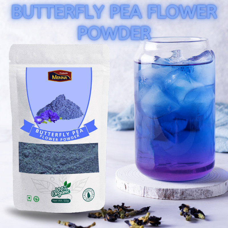 Blue Butterfly Pea Powder ClitoriaTernatea 100% Organic Herbal Dried Flower 100g