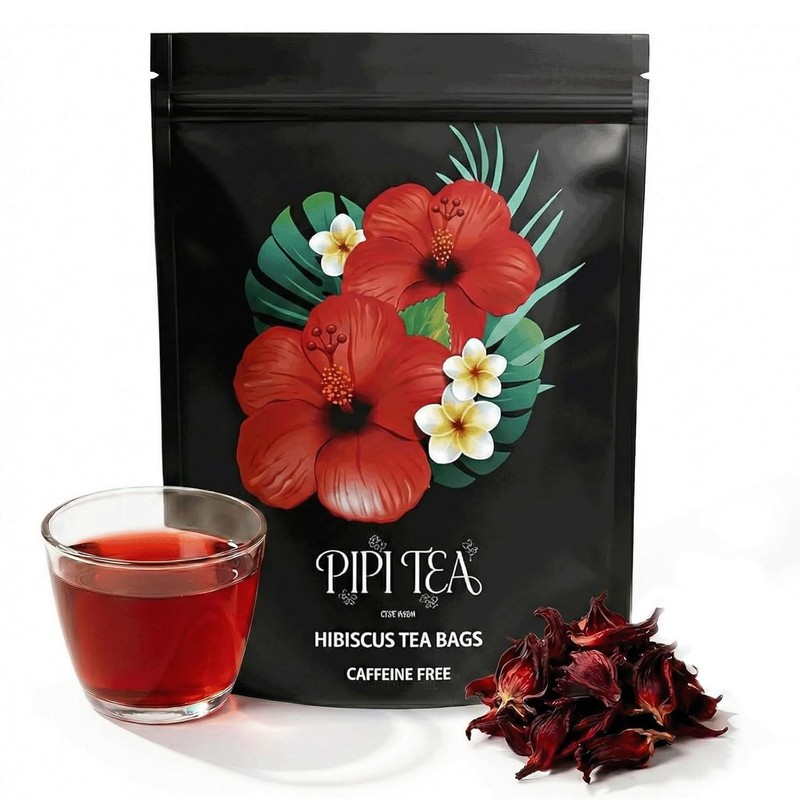 Pipi Tea Hibiscus Tea Bags,Pure Natural Organic,Caffeine-Free, Sweet-Tart Flavor gallery