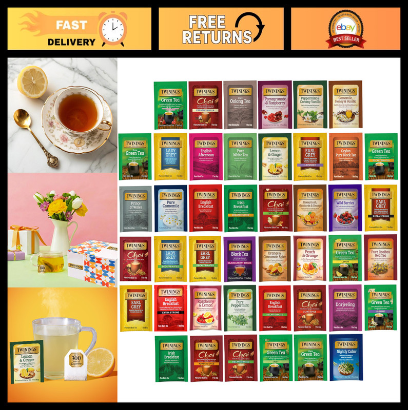 Assorted Tea Bag Sampler Variety Pack – 44 Unique Flavors for Tea Lovers