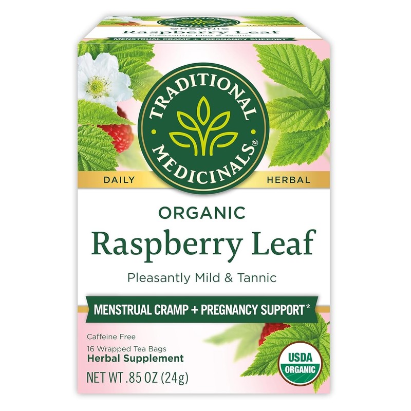 Traditional Medicinals Organic Raspberry Leaf Herbal Tea, Pack of 1-16 Tea Bags