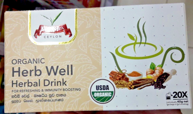 Ceylon Organic IMMUNE BOOSTING & DETOX HERBAL DRINK CHAI with LIQUORICE 20bags gallery