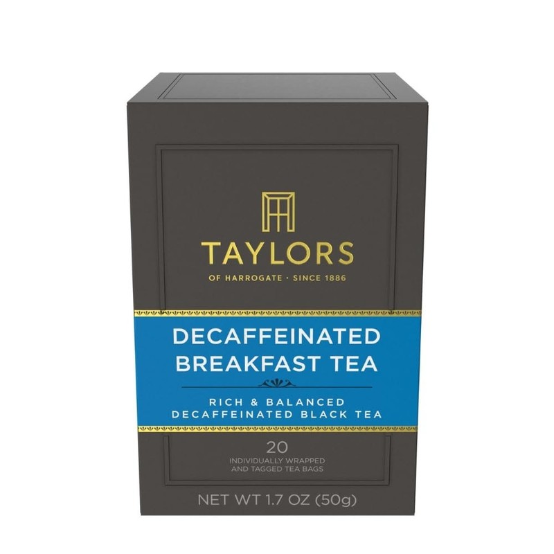 Natural Decaf Breakfast Black Tea – 20 Conveniently Wrapped Bags, Mildly Sweet