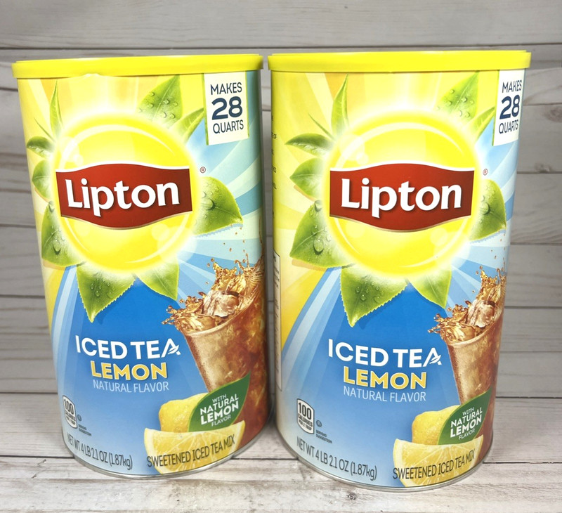 Lipton Sweetened Iced Tea Mix Lemon 28 Quarts Powder 8/2026