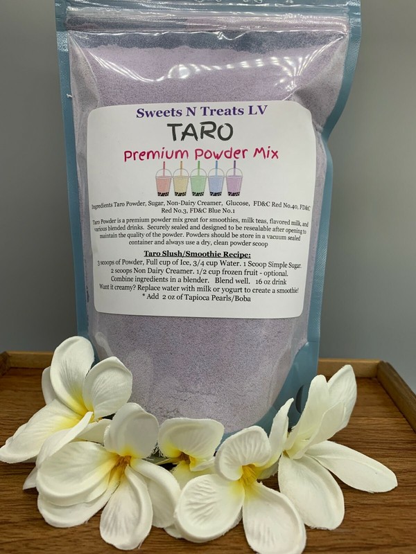 Premium TARO Powder Mix Boba Bubble Tea Tapioca Pearl Smoothie Slushy 10 oz NEW
