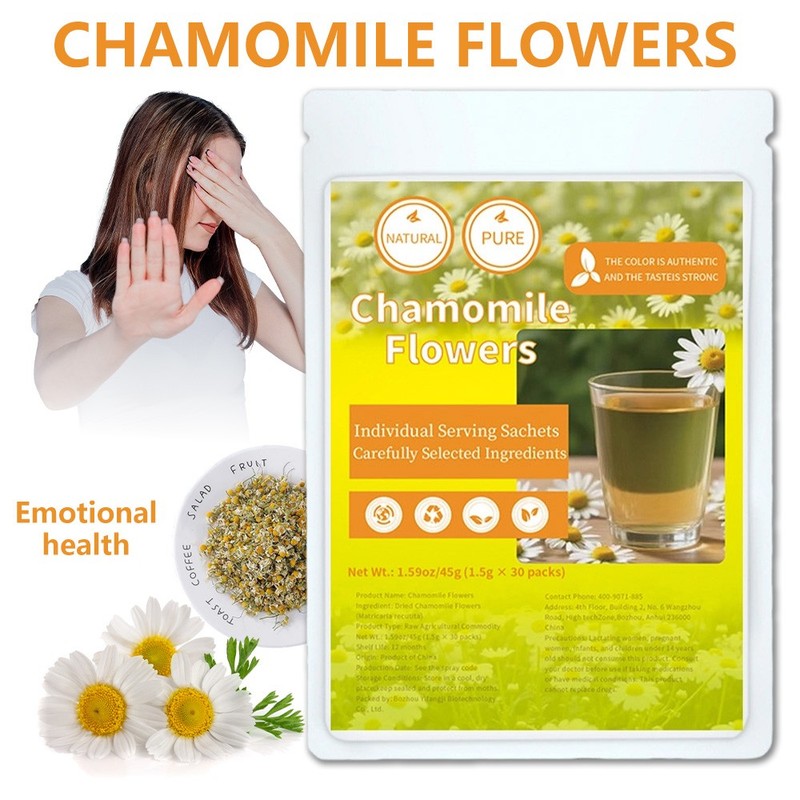 Chamomile Flowers Tea Enabling Emotional Physical Health Quality Selection 45G