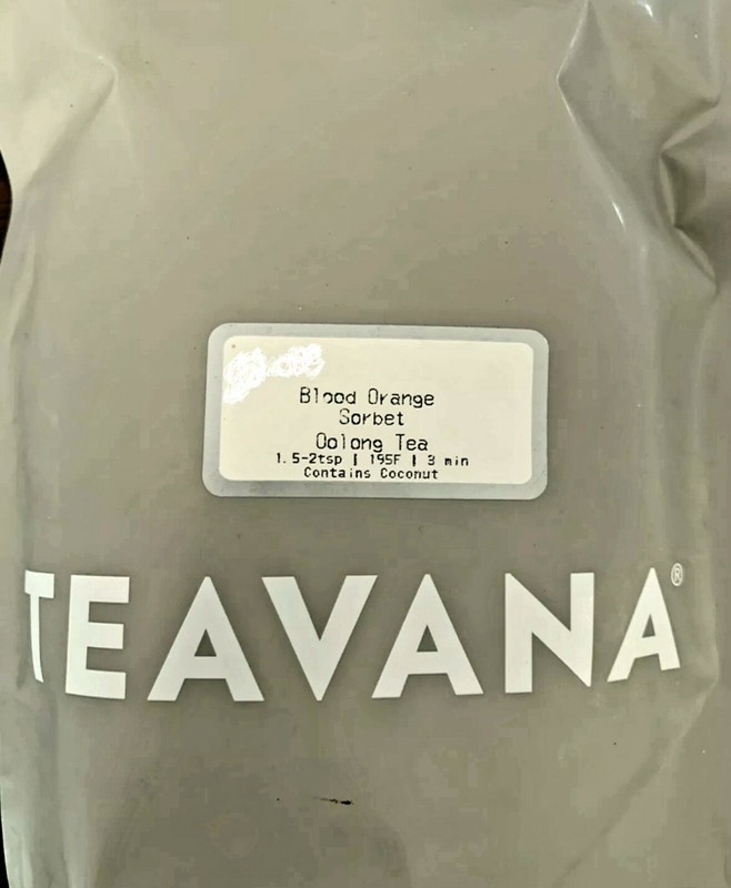 ☃️🎅 NEW! RARE! 2 OZ TEAVANA BLOOD ORANGE SORBET LOOSE LEAF TEA SEALED BAG 🎄🤶