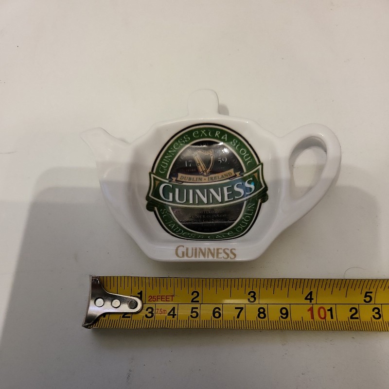 CERAMIC GUINNESS BEER SPOON REST TEAPOT SHAPED TEA BAG HOLDER Brand new B10