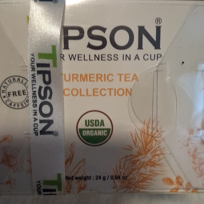 Tipson Turmeric Tea Collection USDA Organic Caffeine Free 12 Tea Bags 24g gallery