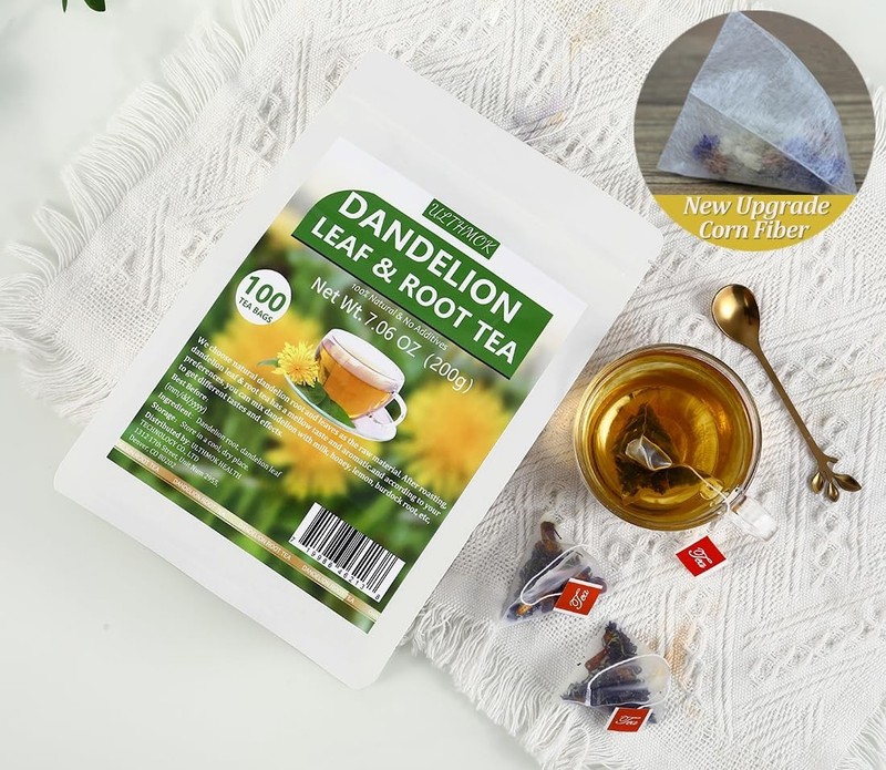 Dandelion Tea 100-Leaf & Root Herbal Tea Bags for Liver & Kidney Health Detox gallery
