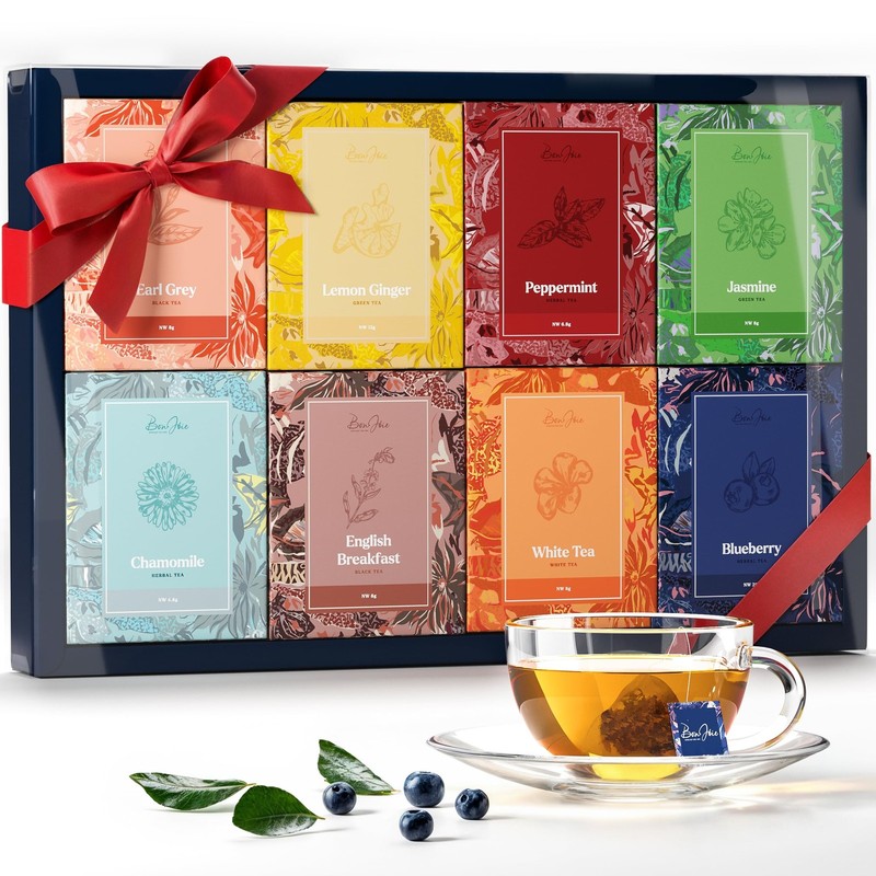 Tea Gift Set For Women – Tea Sampler Gift Set Box Variety Pack – Includes 32 Loo