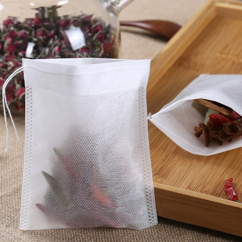 10-5000pcs Disposable Filter Drawstring Flip Empty Teabag Herb Loose Tea Bag LOT gallery