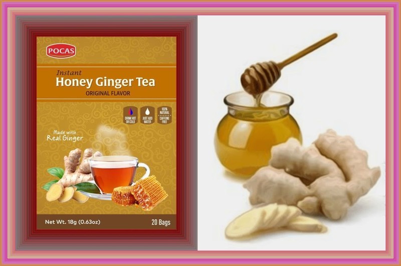 Instant Honey Ginger Tea Original 40 Tea bags – Pocas 100% Natural-Caffeine FREE