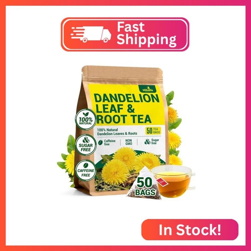 Dandelion Leaf & Root Herbal Tea-Caffeine-free, 50 Teabags