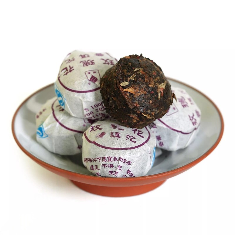 2015 yr Red Rose Flower Flavor Mini Ripe Tuo Cake puer Pu’er Pu erh Tea 40PCS