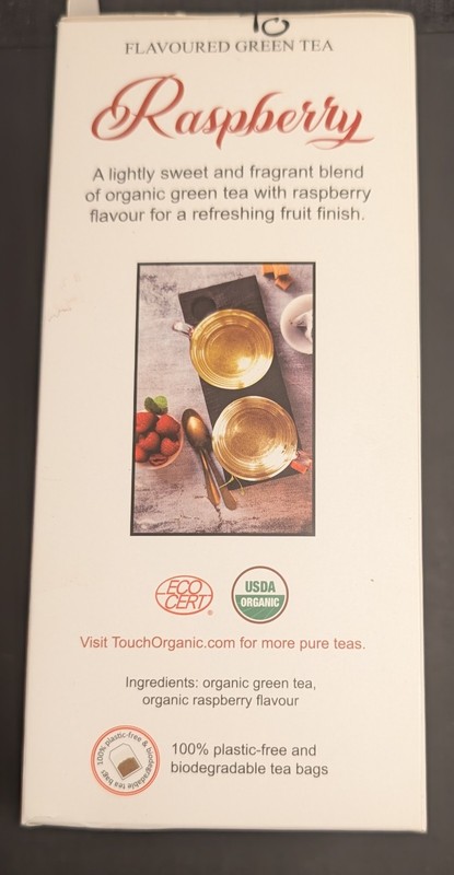 Touch Organic Raspberry Green Tea 40 Tea Bags Best By 11/05/2027 USDA ORGANIC gallery