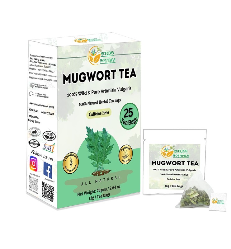 Mugwort Tea Bags – 25 Count | Soothing Herbal Tea for Relaxation
