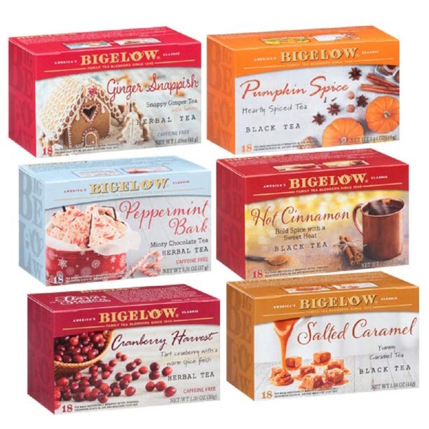 Bigelow Tea Bags – 18/Box (select flavor below)