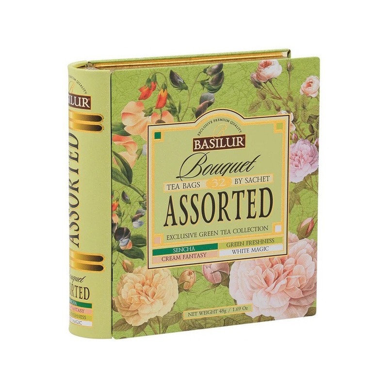 Basilur – Bouquet Collection Assorted Gift Tin Caddy 32 tea bags