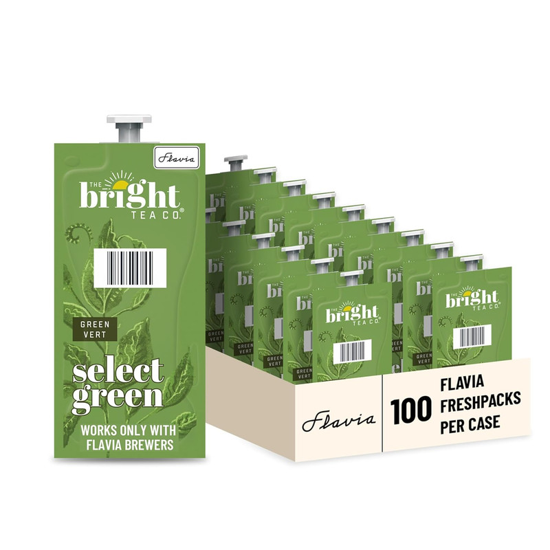 The Bright Tea Co. Select Green Tea Fresh Pack for Brewers (Pack of 100 Fresh P
