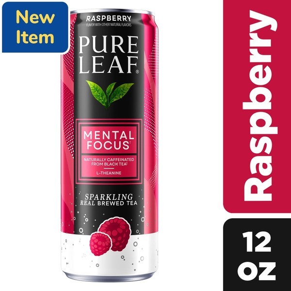Pure Leaf Raspberry Sparkling Tea 12oz 12 Pack Cans Refreshing Beverage gallery