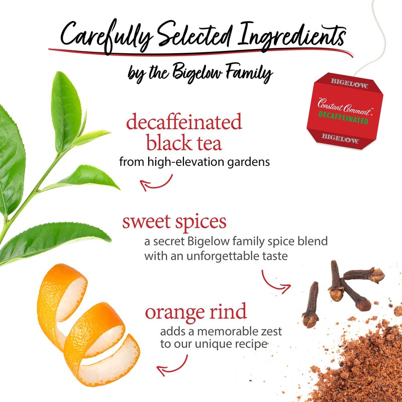 Bigelow Tea Decaffeinated Constant Comment Black Tea, Decaf Tea, 20 Count Box... gallery