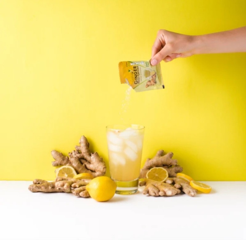 Pack of 2, Lemon Ginger Tea Instant Ginger Honey Crystals, 30 Sachets gallery
