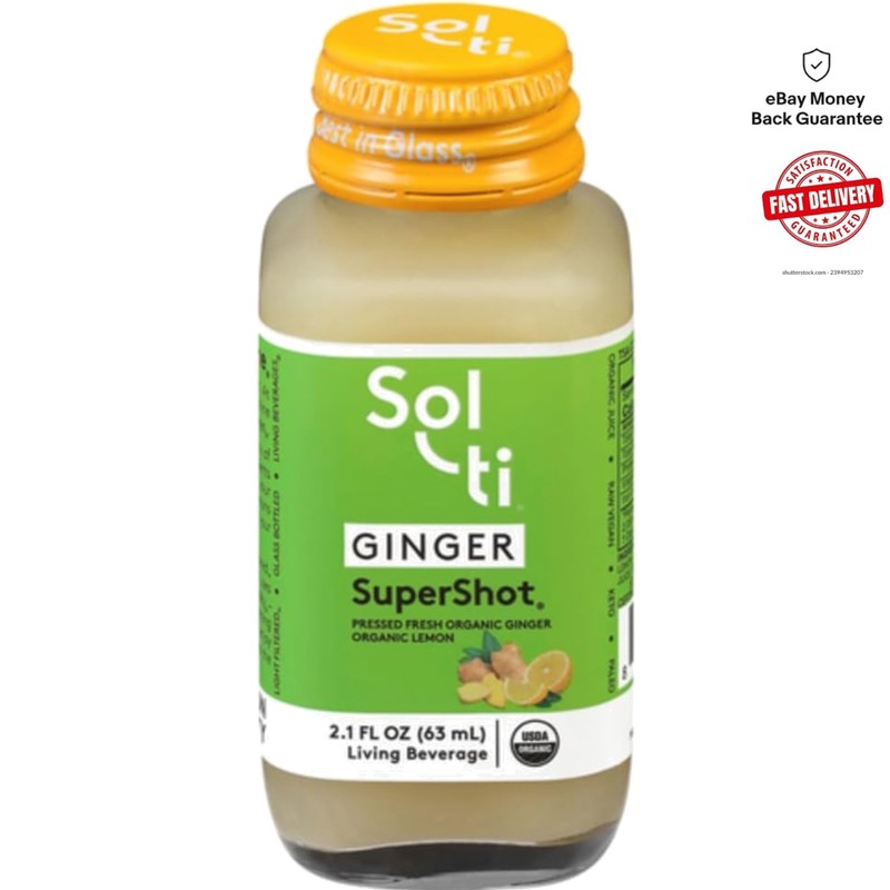 Organic Ginger SuperShot: Immune-Boosting Cold-Pressed Juice – 25.2 Fl Oz