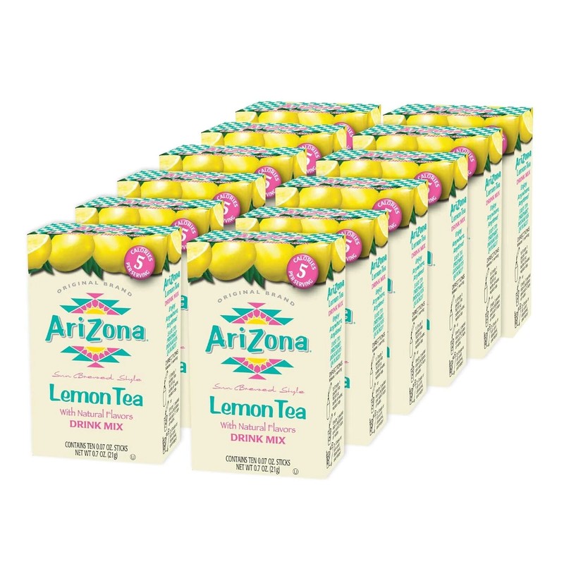 Lemon Tea – On-The-Go Powdered Mix, 0.07Oz 120 Count= 10Ct per box/ 12 packages
