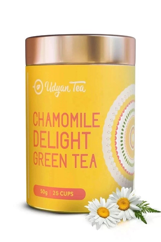 Udyan Tea Chamomile Delight Green Tea (50g, 25 Cups)