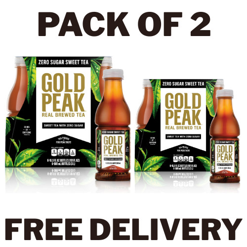 Gold Peak Iced Tea,Zero Sugar Sweet Tea Bottles,16.9 fl oz,6 Pack (PACK OF 2)…