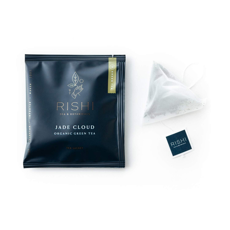 Rishi Tea Jade Cloud Chinese Green Tea – Organic, Caffeinated Sachet Bags with N
