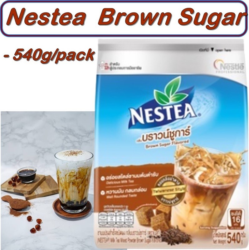 Thai Nestea Instant Tea Powder Brown Sugar Taiwanese style milk tea 540g.