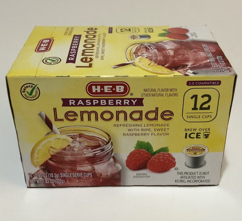 (1) Box HEB K-Cup Pods Raspberry Lemonade 12/Box Keurig 2.0 H-E-B Texas gallery