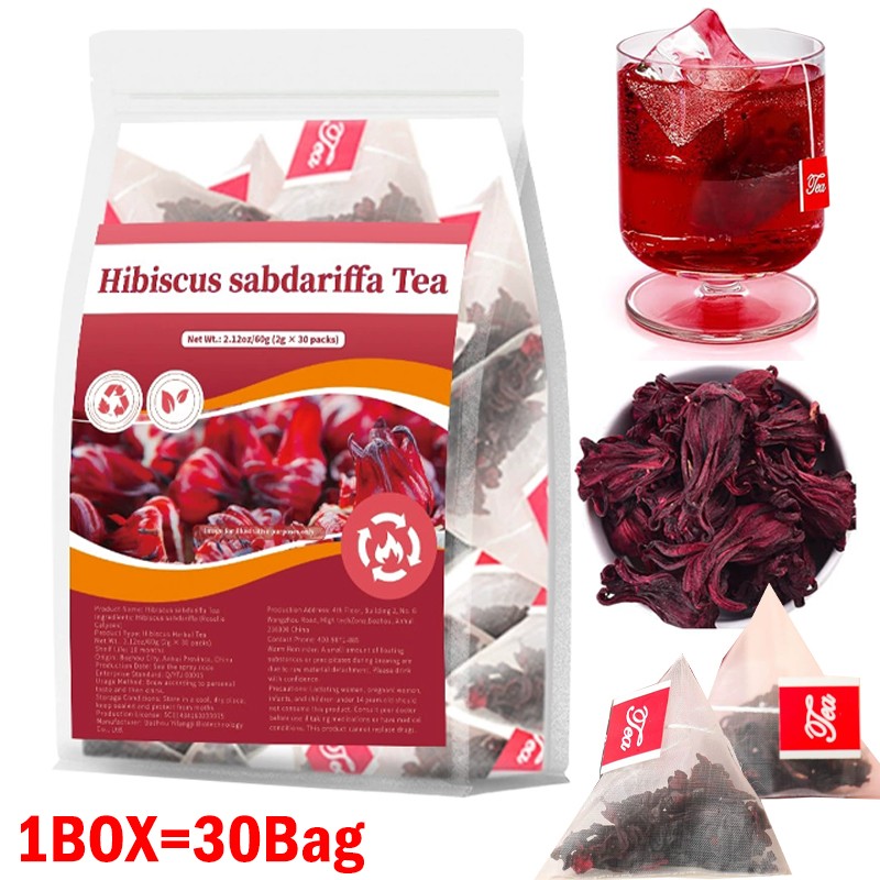 Organic Hibiscus Tea Bags, 100% Pure Dried Hibiscus Flower Tea, Te De Hibisco